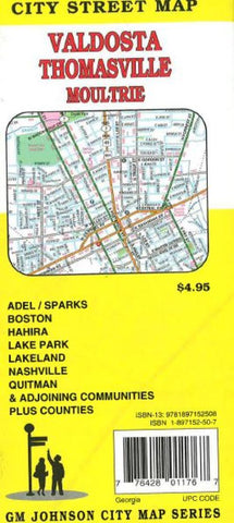 Buy map Valdosta, Thomasville, Moultrie and South Central Georgia by GM Johnson