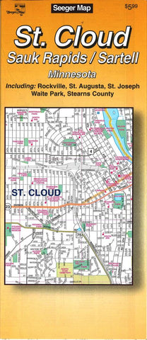 Buy map St. Cloud, Sauk Rapids and Sartell, Minnesota by The Seeger Map Company Inc.