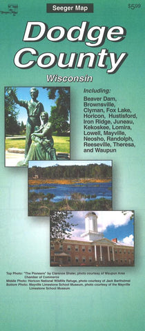 Buy map Dodge County, Wisconsin Street Map by Seeger Map Company