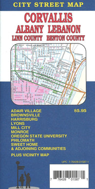 Buy map Corvallis, Albany, Lebanon and Sweet Home, Oregon by GM Johnson