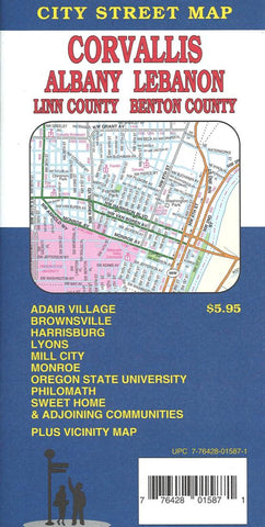 Buy map Corvallis, Albany, Lebanon and Sweet Home, Oregon by GM Johnson