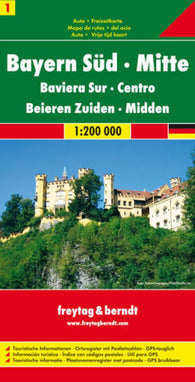 Buy map Germany, Bavaria South and Central by Freytag-Berndt und Artaria