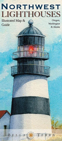 Buy map Northwest Lighthouses Map by Bella Terra Publishing LLC