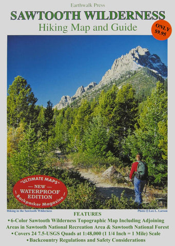 Buy map Sawtooth Wilderness, Idaho, waterproof by Earthwalk Press