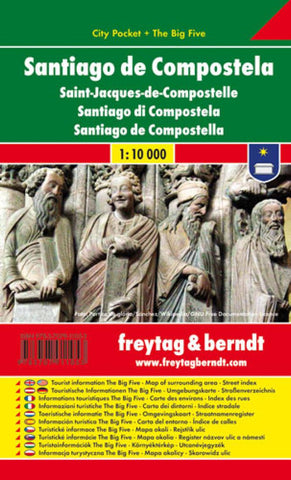 Buy map Santiago de Compostela, Spain City Pocket Map by Freytag-Berndt und Artaria
