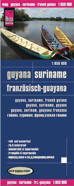 Buy map Guyana, Suriname, Französisch-Guayana = Guyana, Suriname, French Guiana = Guyana, Suriname, Guyane = Guyana, Surinam, Guayana Francesa