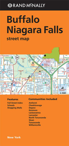 Buy map Buffalo and Niagara Falls, New York