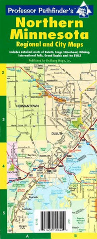 Buy map Minnesota, North, laminated by Hedberg Maps