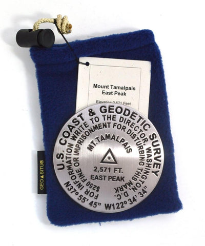 Buy map Mt. Tamalpais, California paperweight