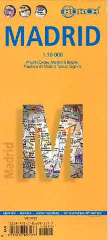 Buy map Madrid, Spain by Borch GmbH.
