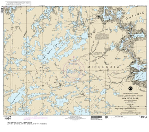 Buy map Sea Gull Lake (14984-9) by NOAA