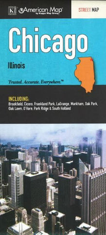 Buy map Chicago, Illinois by Kappa Map Group