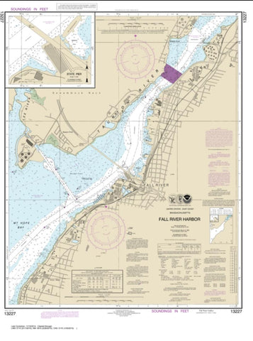 Buy map Fall River Harbor; State Pier (13227-15) by NOAA