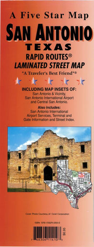 Buy map San Antonio : Texas : Rapid Routes : laminated road map