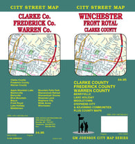 Buy map Winchester : Front Royal : Clarke County : city street map = Clarke Co. : Frederick Co. : Warren Co. : city street map