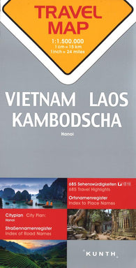 Buy map Vietnam, Laos, Cambodia : travel map = Vietnam, Laos, Kambodscha: Hanoi