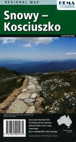 Buy map Snowy Kosciuszko, Australia by Hema Maps