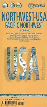 Buy map United States, Pacific Northwest by Borch GmbH.