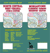 Buy map Morgantown, Clarksburg, Fairmont, Bridgeport and Grafton, West Virginia by GM Johnson