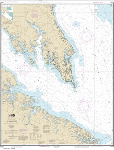 Buy map Potomac River Chesapeake Bay to Piney Point (12233-38) by NOAA