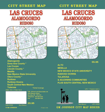 Buy map Las Cruces, Alamagordo and Ruidoso, New Mexico by GM Johnson