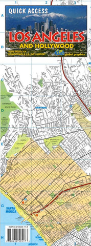 Buy map Los Angeles and Hollywood, California, Quick Access Map by Global Graphics