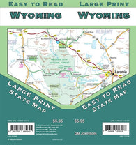 Buy map Wyoming, Large Print State Map by GM Johnson