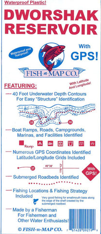 Buy map Dworshak Reservoir Fishing Map