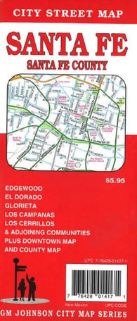 Buy map Santa Fe and Santa Fe County, New Mexico by GM Johnson