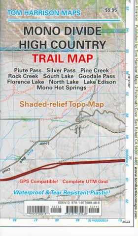 Buy map Mono Divide High Country by Tom Harrison Maps