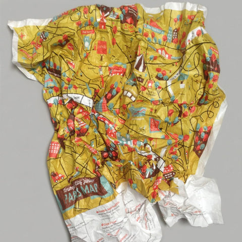 Buy map Paris, France Junior Crumpled City Map by Palomar S.r.l.