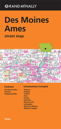 Buy map Des Moines and Ames, Iowa by Rand McNally
