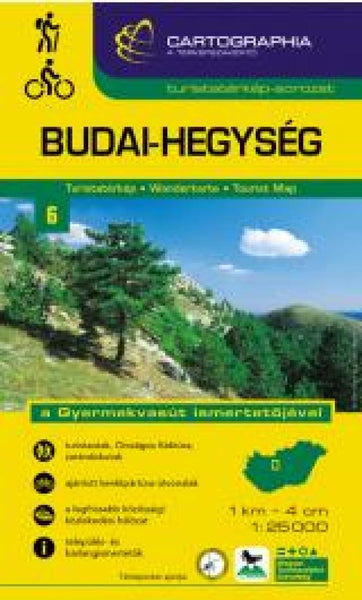 Buy map Budai Mountains, Hungary by Cartographia