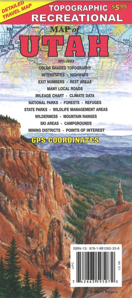 Buy Map Topographic Recreational Map Of Utah Yellowmaps Map Store 6341