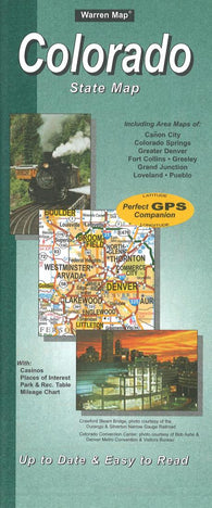 Buy map Colorado State Map by Warren Map