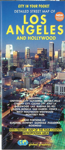 Buy map Los Angeles and Hollywood, California by Global Graphics