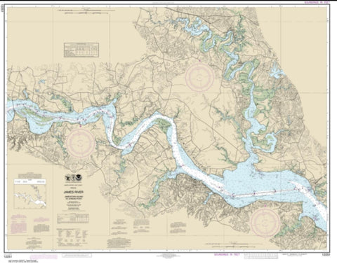 Buy map James River Jamestown Island to Jordan Point (12251-24) by NOAA