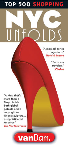Buy map New York City, Shopping Unfolds by VanDam