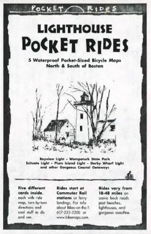 Buy map Boston, North and South, Lighthouses, bicycle map by Rubel BikeMaps