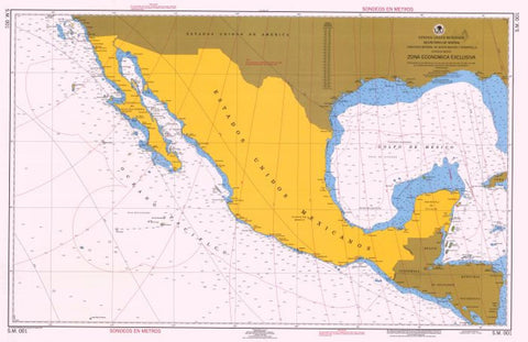 Buy map Zona Economica Exclusiva by Secretaria de Marina