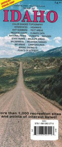 Buy map Idaho, Topographic Recreational Map by GTR Mapping