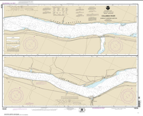 Buy map Columbia River Sundale to Heppner Junction (18536-11) by NOAA