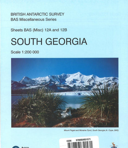Buy map South Georgia (12A and 12B) by British Antarctic Survey