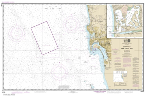 Buy map Approaches to San Diego Bay; Mission Bay (18765-17) by NOAA