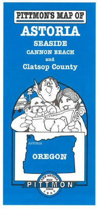 Buy map Astoria, Seaside and Clatsop County, Oregon by Pittmon Map Company