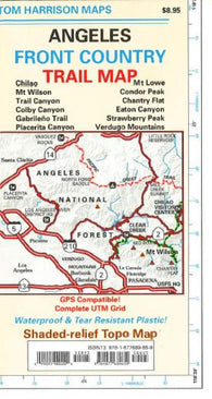 Buy map Angeles Front Country, California by Tom Harrison Maps