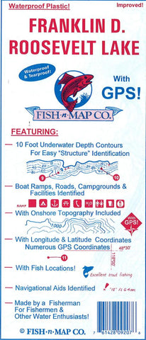 Buy map Franklin D. Roosevelt Lake Fishing Map