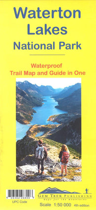 Buy map Waterton Lakes National Park, Alberta and British Columbia Trail Map and Guide (waterproof) by Gem Trek