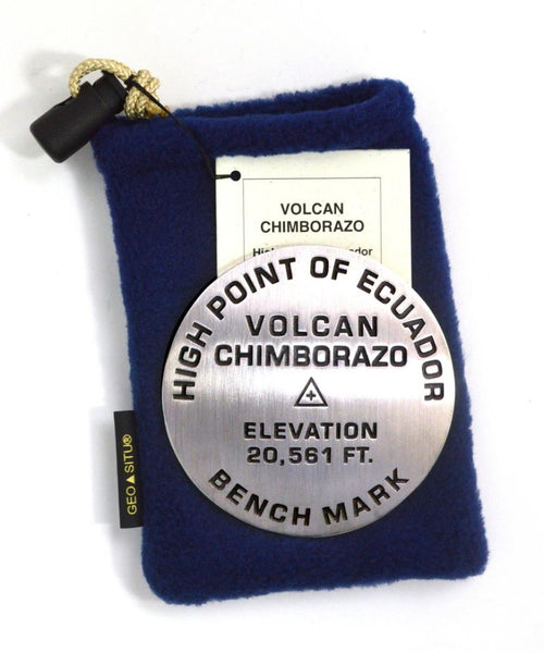 Buy map Chimborazo (Ecuador) benchmark paperweight