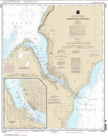 Buy map Sturgeon Bay and Canal; Sturgeon Bay (14919-28) by NOAA